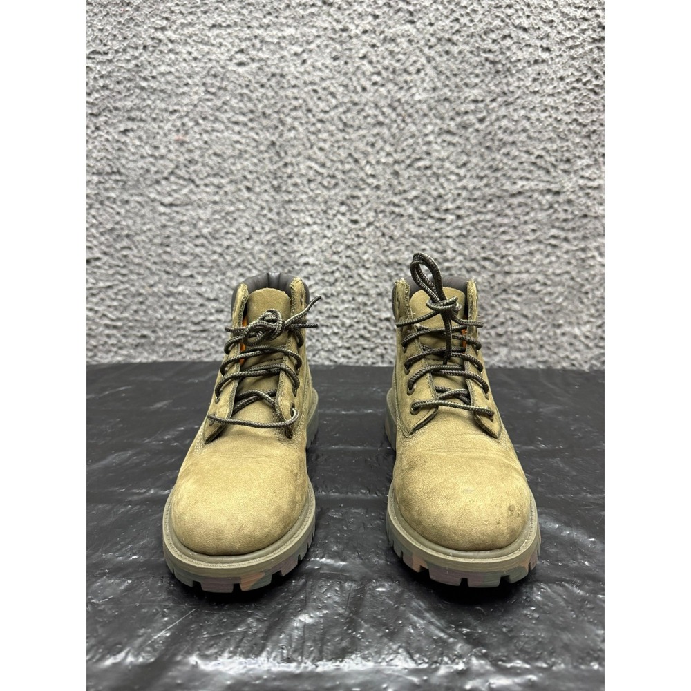 Timberland 6-Inch Premium Leather Boots Olive Green 1878A Boys Size 13 US - Picture 2 of 10